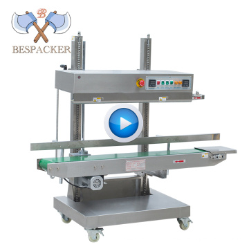 Bespacker XK-1100V Automatic high speed PVC bag automatic continuous band sealing sealer packing machine